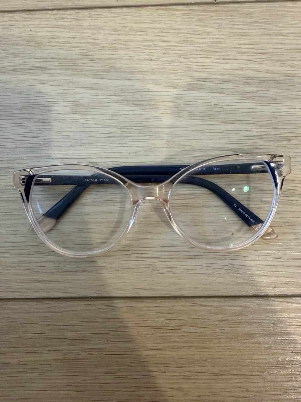 Wittnauer Eyeglasses Remi 53-17-140 Peach Plastic Cat Eye Modern FRAMES ONLY